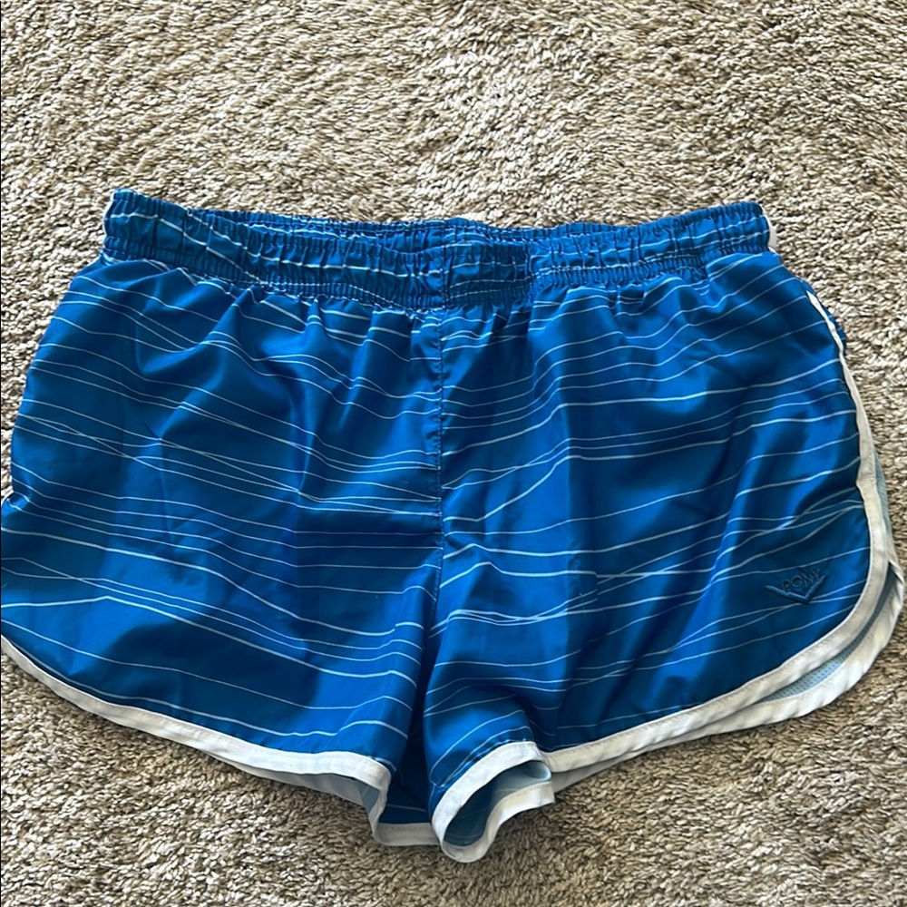 Blue PONY Striped Athletic Shorts